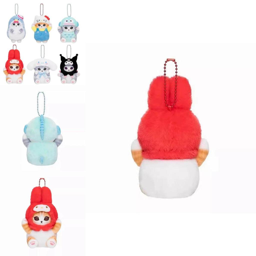 Süßer Hai-Katzen-Sanrio-Kollaborations-Plüschtier mit Kuromi, Kitty, Cinnamoroll und Melody