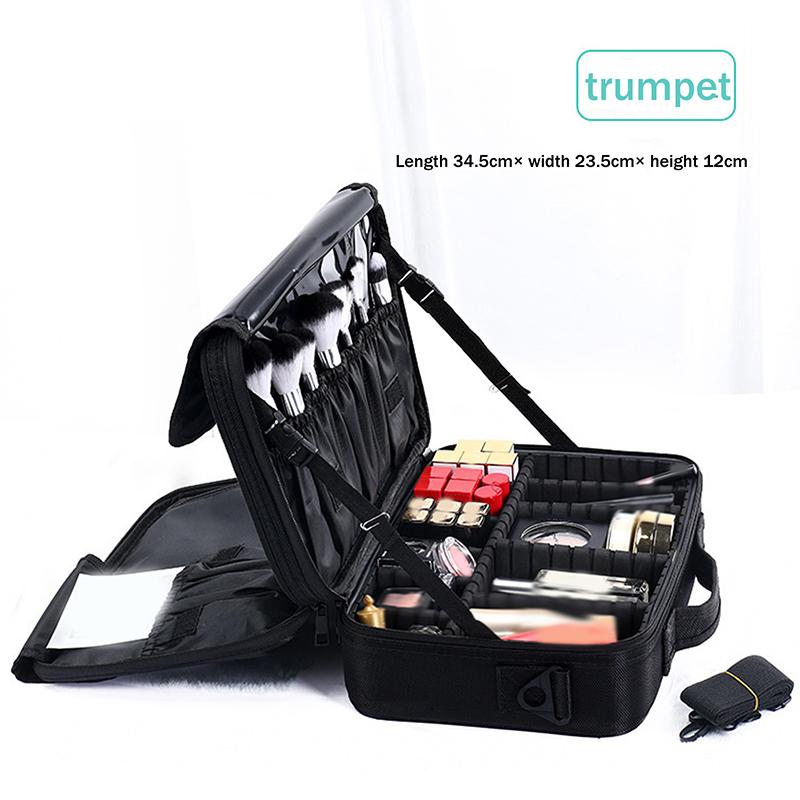Large Capacity Makeup Case Hand-Held Crossbody Toolbox For Makeup Nail Art Services