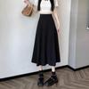 Women's High Waist A-Line Drape Midi Skirt for Autumn