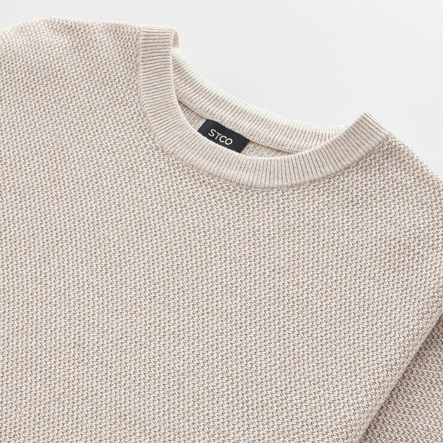 STCO Modified Knit Round Knit Beige (Basic Fit)_Sktva03Nsd