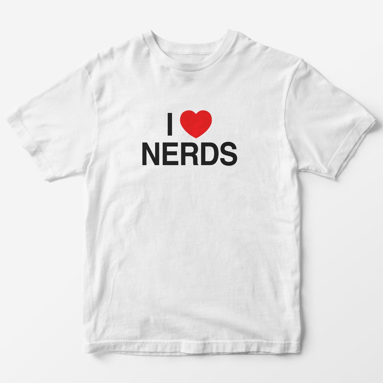 I Love Nerds T-Shirt – Y2K Graphic Tee, Funny Unisex Design S