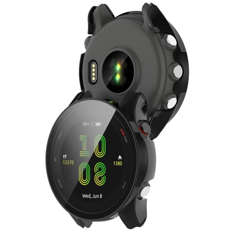 Screen Protector Housing Suitable for GarminForerunner 255 for Case Cover Full Coverage Sleeve Tempered Film One-piece F