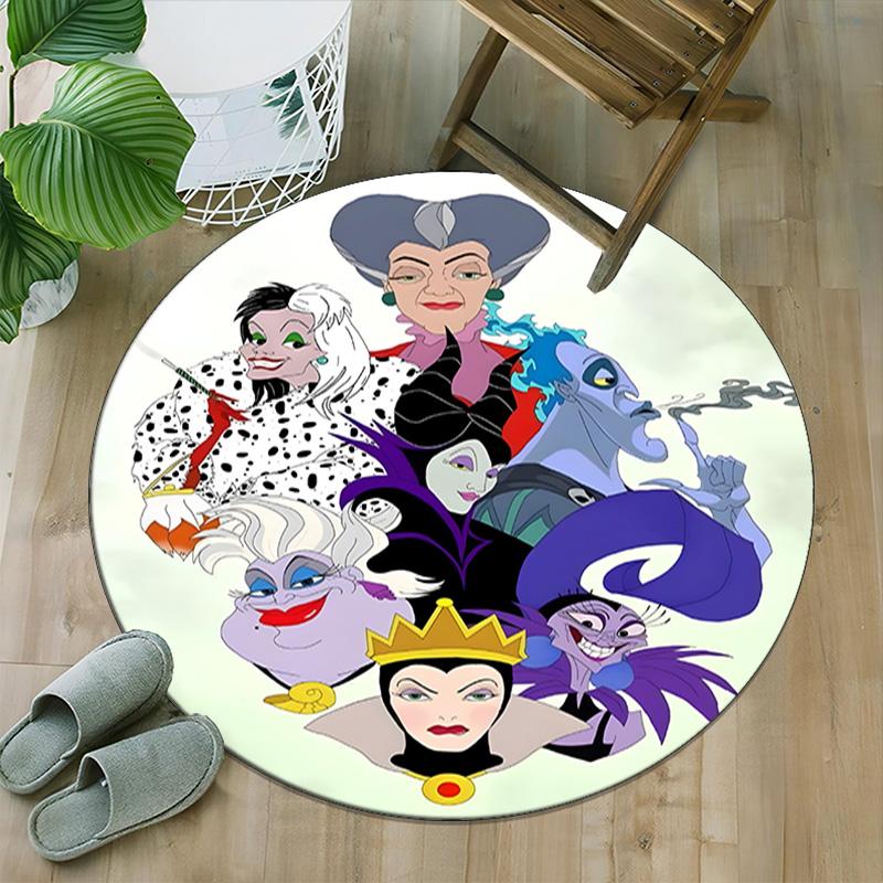 1pc Villains Carpet, Round Rug, Comfortable, Suitable for Entryways, Living Rooms, Office, And Bedrooms, Christmas Decoration