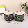 8 Inch Floor Drum With 2 Drum Mallets Preschool Toys Beat Instrument Ground Drum Percussion For Kids Christmas Birthday Gift