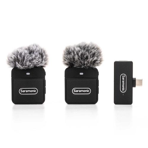 Saramonic Blink100-B6 2.4G Ultra-Compact Wireless Microphone System (Two Transmitters, One USB-C Receiver) Black