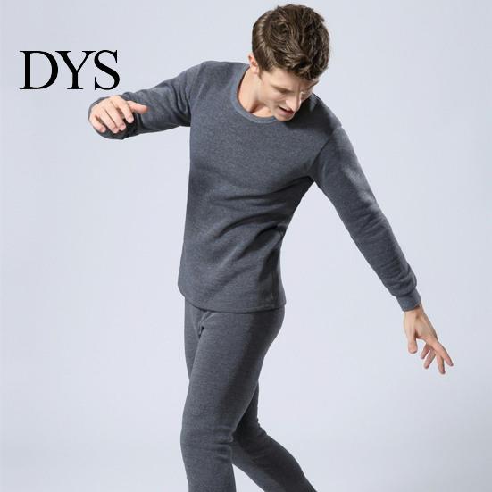 Comfortable Underwear Set Men Thermal Long Johns Casual Two-piece Outfit Winter Keep Warm Sleeve Top And Pants for Cold Weather Trendy Loungewear