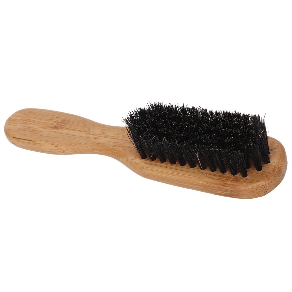 Beard Brush Reinforced Process Skin Friendly Soft Comfortable Ergonomic Bamboo Handle Portable Mens Hair Brush
