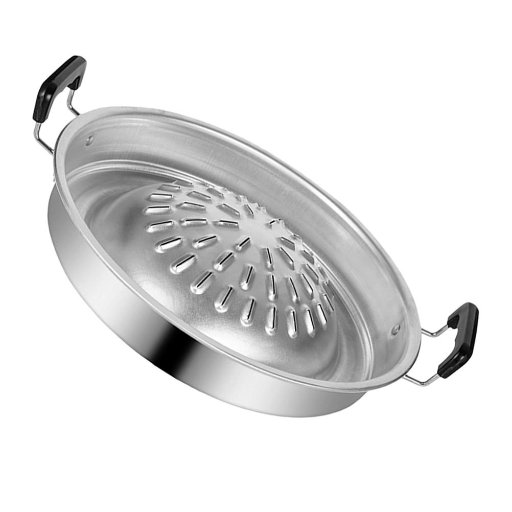 Grill Plate Bbq Pan Accessory Outdoor Cooking Roaster Supplies Aluminum Charcoal Grilling Tray Korean Frying Pans