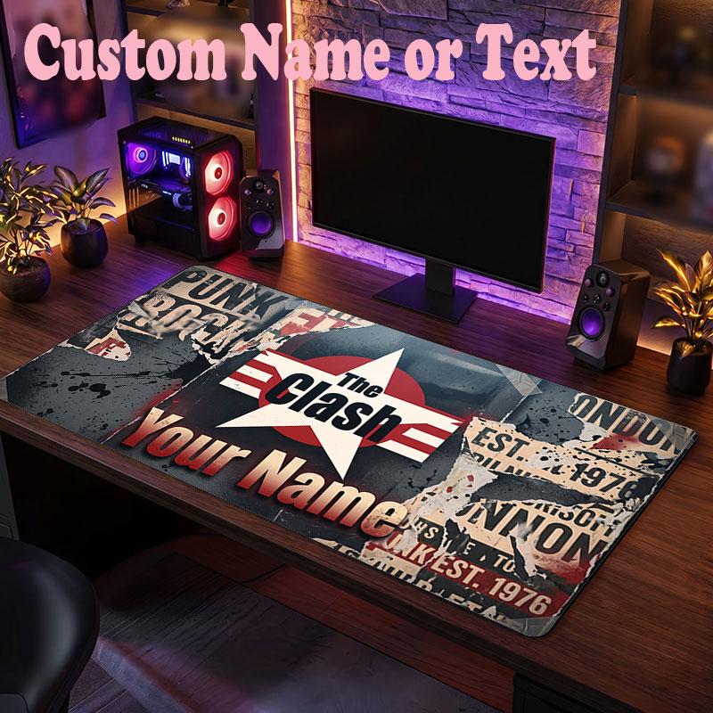 The Cure Customized Name Text Mouse Pad, Large Desk Mouse Mat Personalized Home Office Present