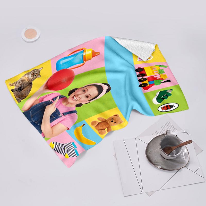 Beach Towel with Ms. Rachel1 Pattern - soft,absorbent,machine washable Lightweight&Modern,swimming,Travel Essentials