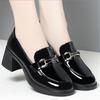 Platform Heels Women's Loafers 2025 New Genuine Leather Women High Heels British Style Women Shoes Ladies Party Elegant Footwear