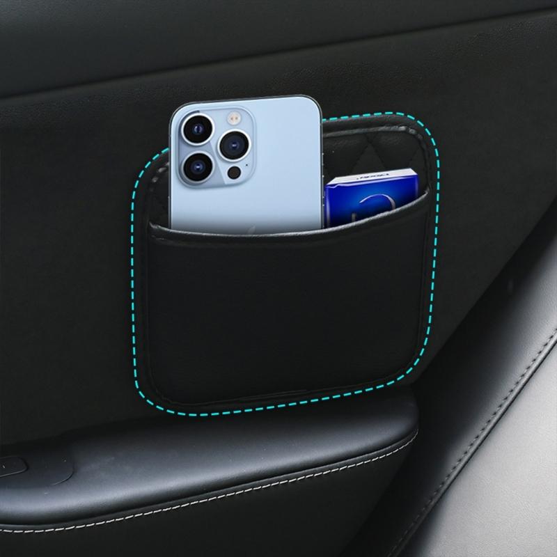 Easy To Install Car Leather Storage Bag Pocket Pouches for Easy Organization in Vehicle Interior Family Professional Use