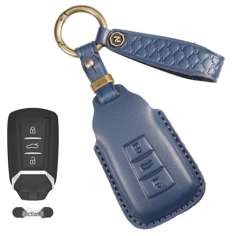 Dongfeng Fengguang 21-Model Key Case for 580Pro, S560, 500, E3, iX5 - New Energy Cowhide Buckle.