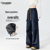 Women's High-Waisted Wide-Leg Parachute Cargo Pants