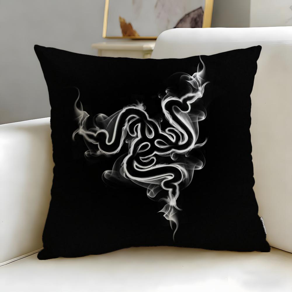 Classic Electronic Brand Razer Cushion Cover Soft & Easy-Wash Pillow Case – Versatile for Couch, Bed, Travel and Office