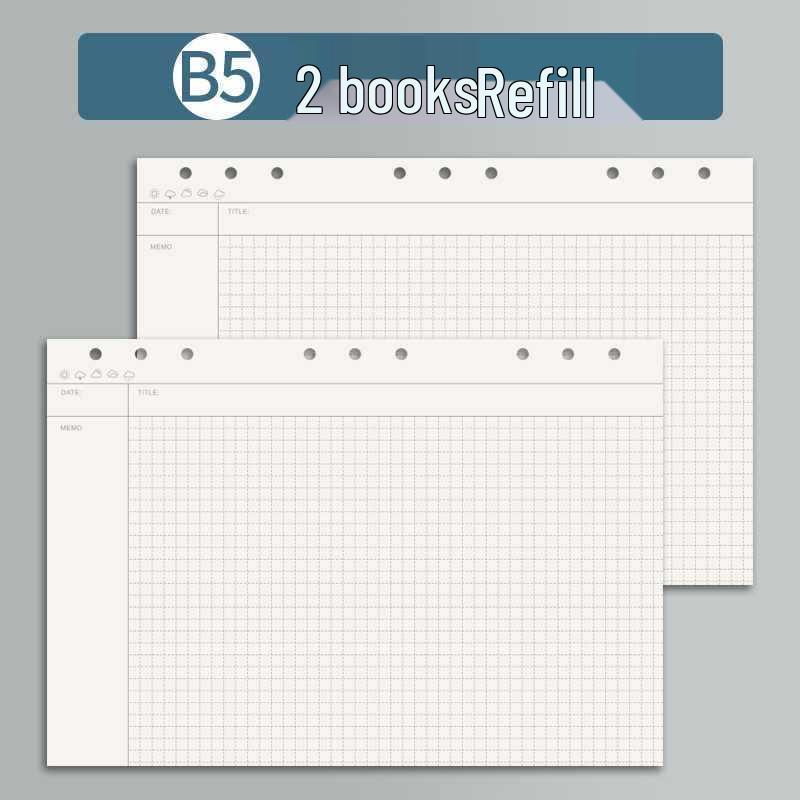 Large A4 Grid Softcover Mind Map Notebook for Exams