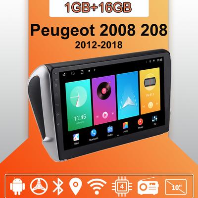 Autoradio Android Auto Carplay für Peugeot 2008 208 2012-2018 Multimedia-Player Head Unit Stereo GPS-Navigation BT WIFI 1 + 16 GB