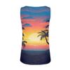 Womens Tank Top V Neck Basic Printed Casual Summer Sleeveless Tops For Women