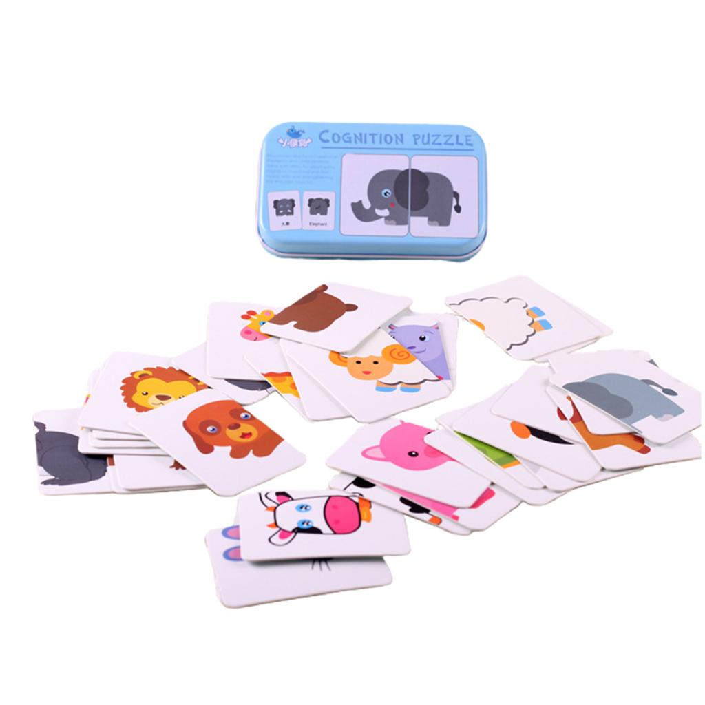 Lovely Infants Puzzle Matching Paper Card Toy Funny Pairing Jigsaw Board For Kindergarten