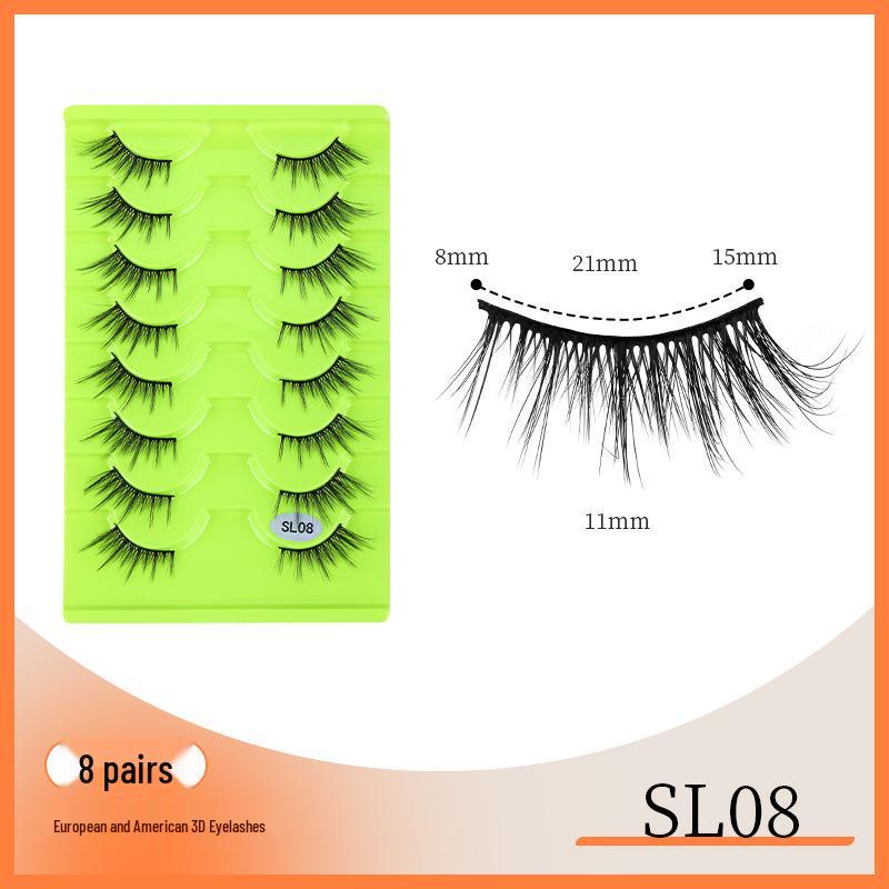 

Накладные ресницы-полуглаз с удлиненным внешним уголком и черным основанием