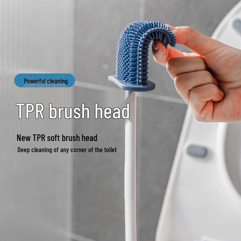 Wall-mounted Silicone Toilet Brush Set