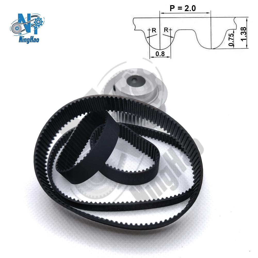 2GT Belt GT2 Timing Belt Width 6mm 10mm 15mm Closed Loop Rubber Perimeter 1424mm~1610mm 2MGT Synchronous Belt 3D Printer Parts