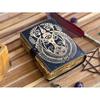 Handmade Leather Journal with Deckle Edge Paper Third Eye Grimoire Journal Antique Blank Spell Wiccan Notebook Horror Special Book