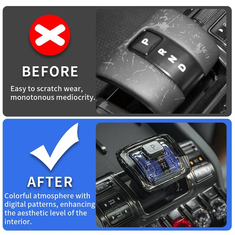 Central Control Replacement Style Crystal Gear Head For BYD Leopard 5 2025+ Lighting Crystal Gear Head Interior Auto Accessories