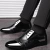 FashionMens Oxfords lace up Shoes Leather Brogue fashion Dress Shoes Classic Business Formalwedding party Shoes Man big szie 49