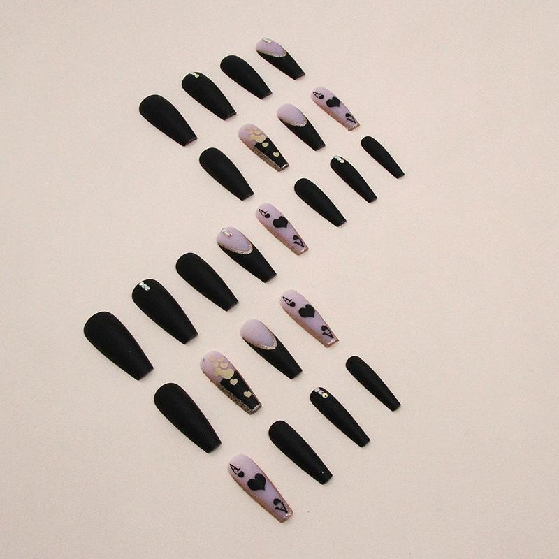 Long Ballet French Love Spades Poker Wind Explosion Europe and America Wear Nail Pads
