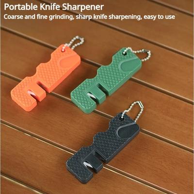 1 PIÈCE Affûteur de couteaux multifonctionnel portable pour camping en plein air Outil d'affûtage de couteaux multifonctionnel de camping Équipement de camping