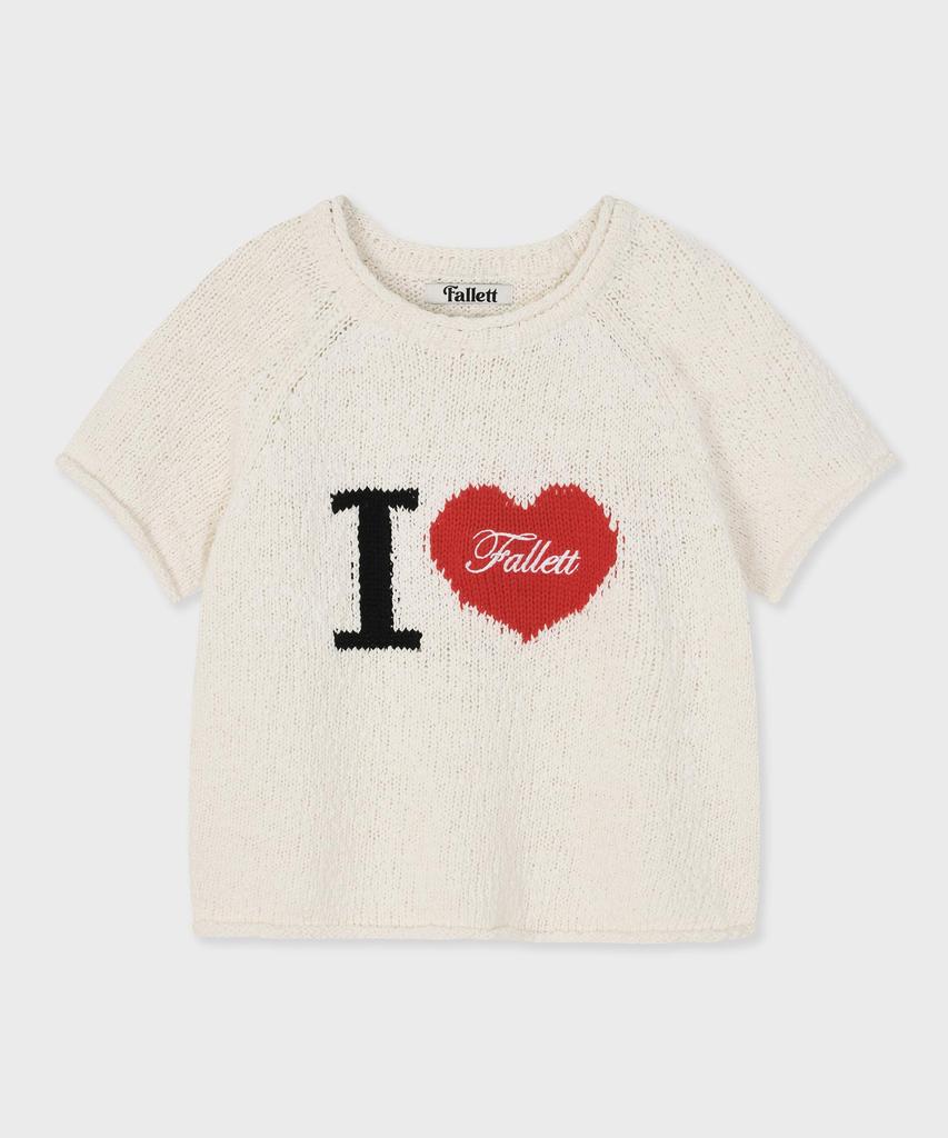 Palet I Love Short Sleeve Knit White