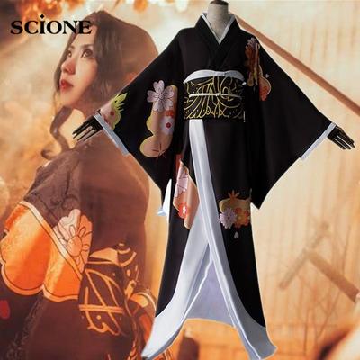 Anime Cosplay Costume Demon Slayer Blade Demon Dance Tsuji No Misery Kimono Costume Cosply Costume Dress