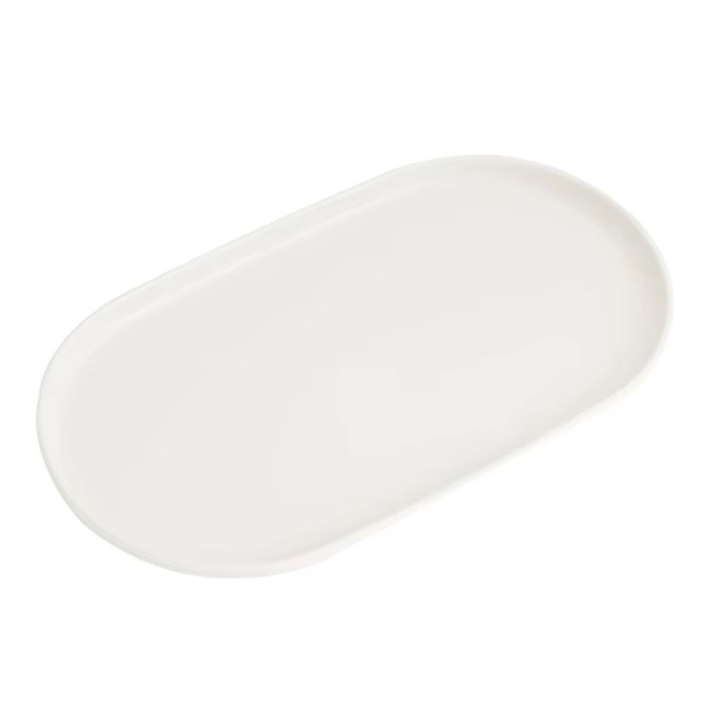 1 ks stohovatelný dezertní tác hladký okraj tác na servírování jídla nový talíř na ovoce pro domácí kuchyni