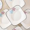 Haoya Jingdezhen Ceramic Dinner Plates - Flourishing Flowers (6-Piece Set)
