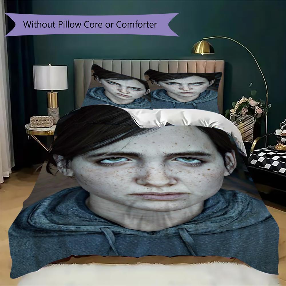 Ellie Williams Game Pattern Bedding uilt Set uilt Cover Pillowcase Home Decoration Birthday Gift (1 * duvet cover + 2 * pillowcase  without core)42