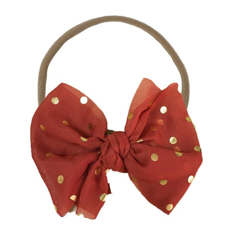 Baby pannebånd pannebånd barns allsidig nytt kreativt chiffon bronse sløyfe hårtilbehør pannebånd liten prinsesse