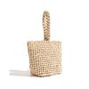 Vintage Niche Wooden Beaded Bucket Bag 2026 New Handwoven Handbag Summer Vacation Beach Bag