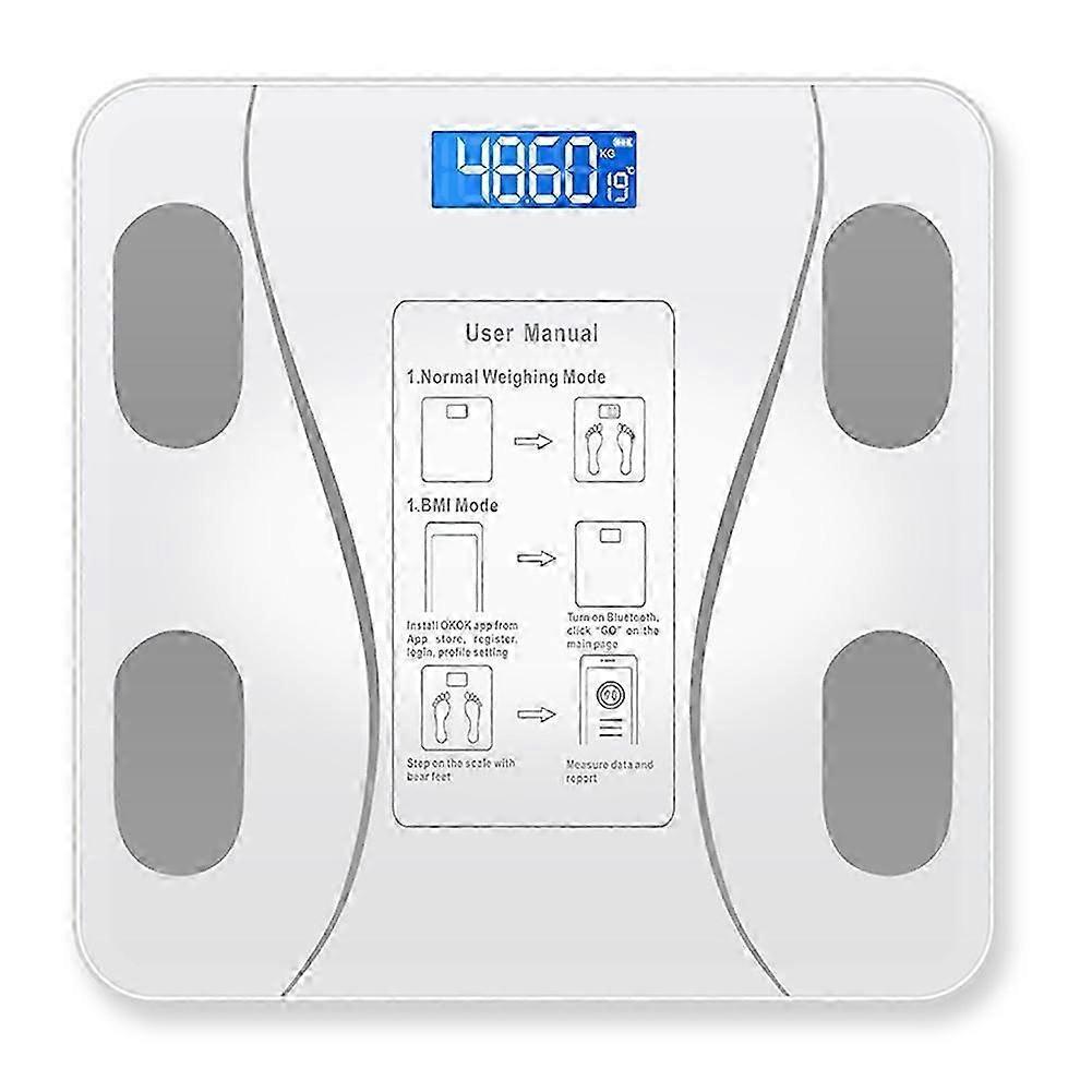 Bilancia pesapersone intelligente Bluetooth, bilancia da bagno, bilancia per il peso corporeo BMI, bilancia elettronica digitale a LED, analizzatore della composizione corporea