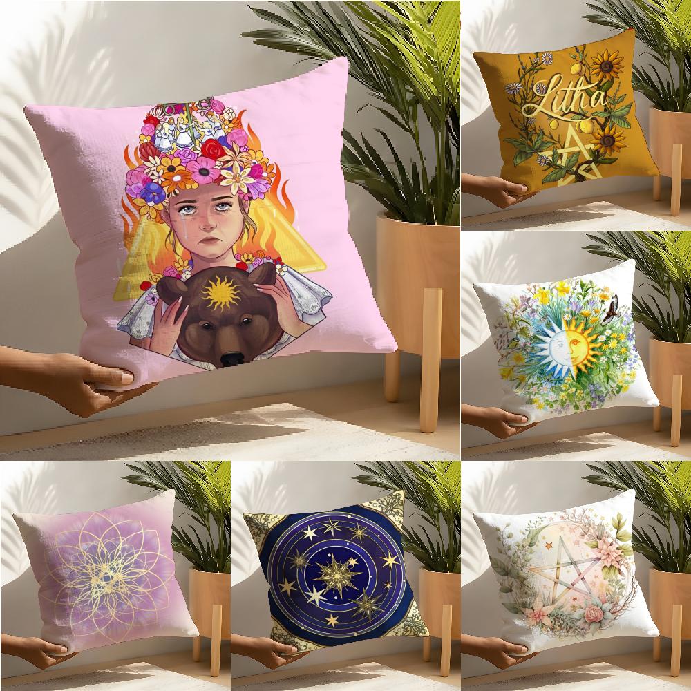 Nordic Midsummer Festival Pillow Case Linen Cushion Covers For Decorative Sofa Home Pillows Case Car Chair Pillows Cases