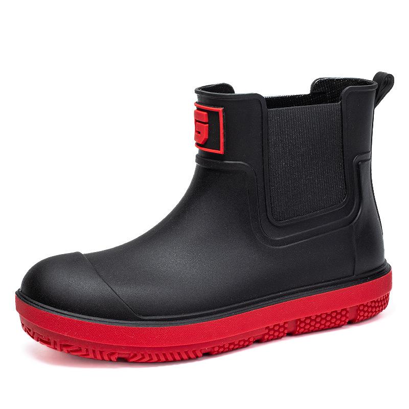 New Couple Rain Shoes Autumn Water Shoes Women's Waterproof and Non-slip Thick-soled Water Boots Adult Kitchen Work Rain Boots Men