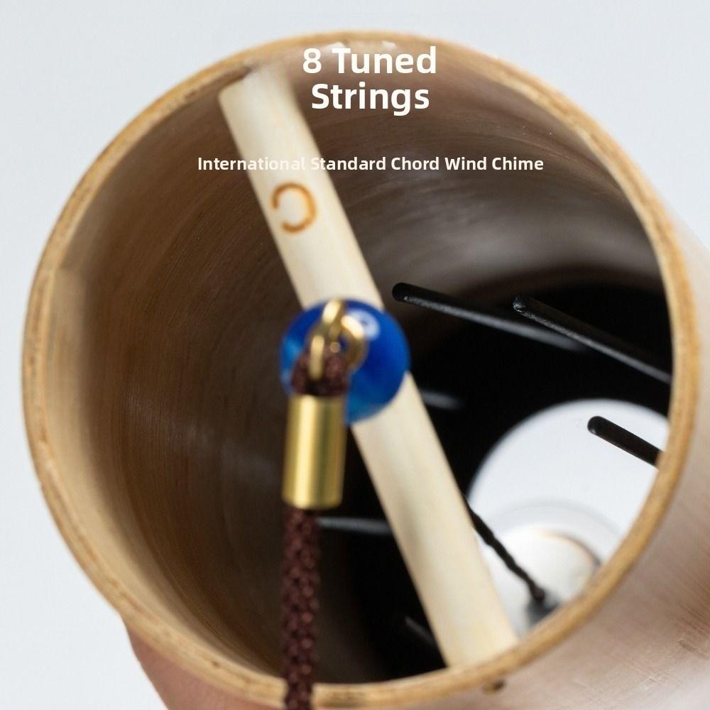 Hand Cranked Bamboo Wind Chimes Handmade Yard Pendant Landscape Decor Blessing Bell  Balcony