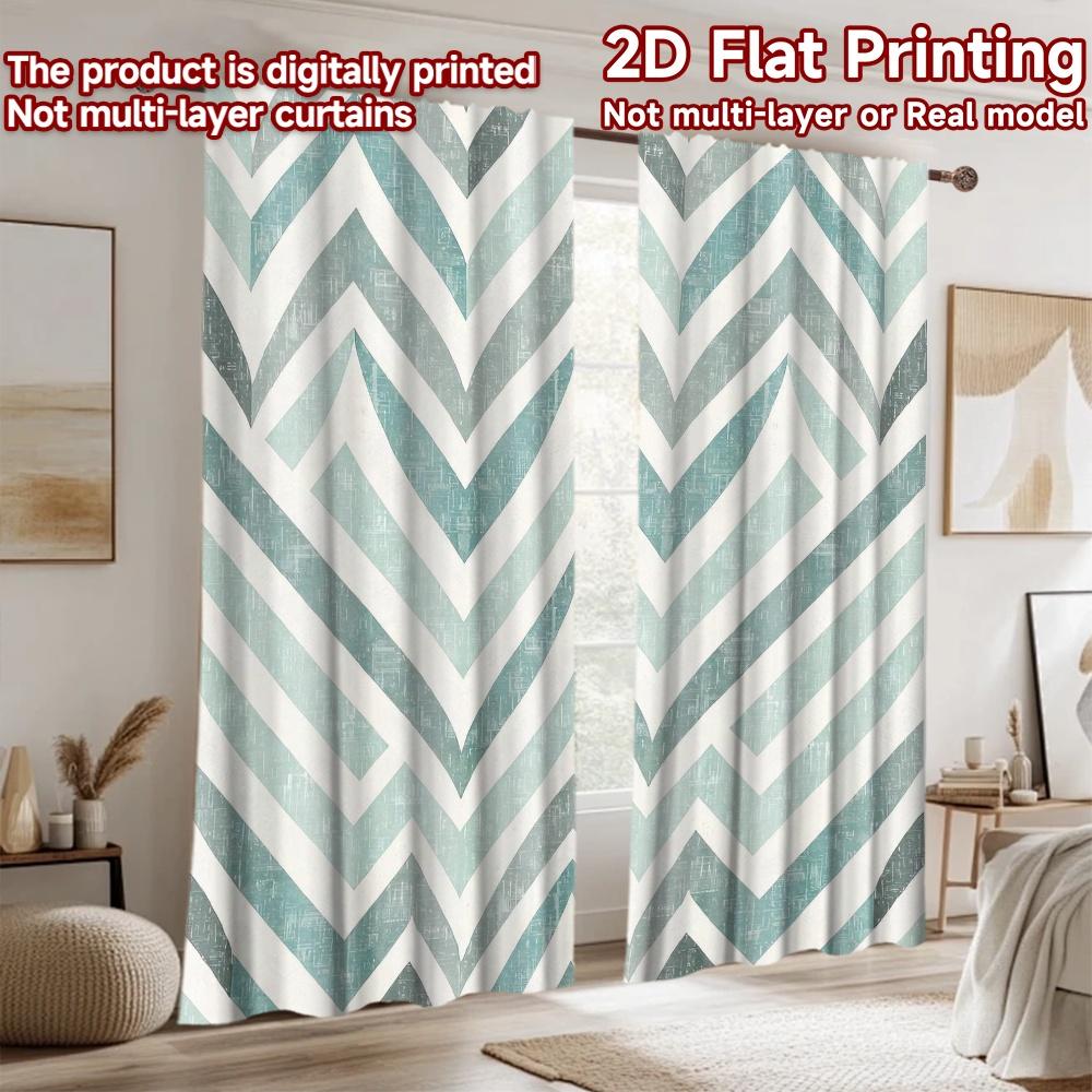 2D flat Photography Backdrop Popular Background cloth Blue Zigzag Stripes 100% Polyester Birthday Party Perfect for Suitable