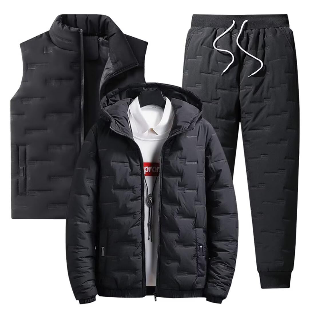 

Yucahype Down and Vest This padded down coat and pants set is available in plus and perfect for outdoor and winter Men s 3-Piece Jacket, Pants, Set.