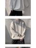 EYWY Men's Plus Size Thick White Hoodie with Velvet, Autumn/Winter Trendy American Style, Youth Round Neck Jacket