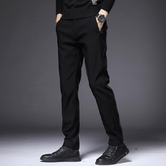 

2024 Весна и осень Новые повседневные мужские брюки Высокая эластичность против морщин Эластичная голова Свободные прямые трубчатые легкие деловые повседневные мужские брюки 38 чёрный