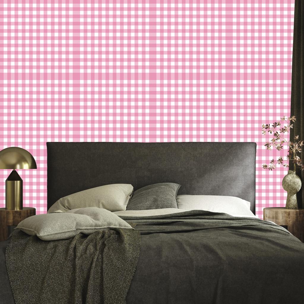 Wallpaper Fabric Pattern Powder Pink and White, Fine Detail 50x1000
