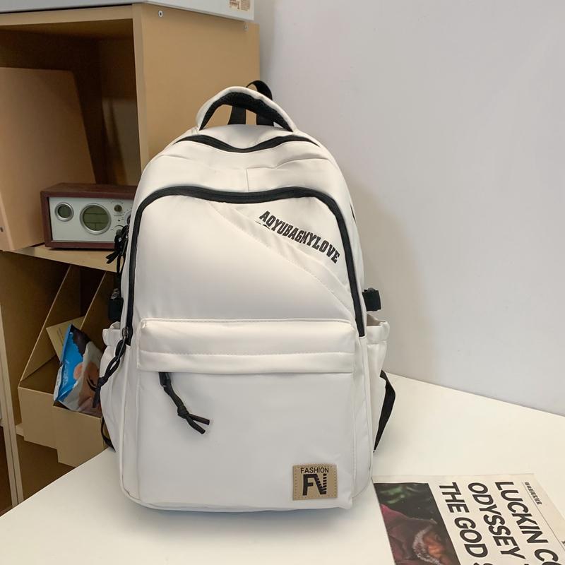 Женский однотонный школьный рюкзак — фото 16