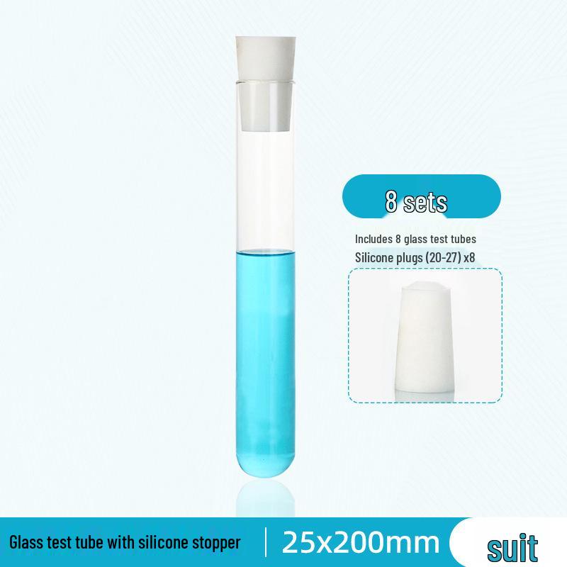 High-Temperature Resistant Glass Test Tube, Round Bottom, Flat Mouth, Customizable Diameters: 12-30mm.