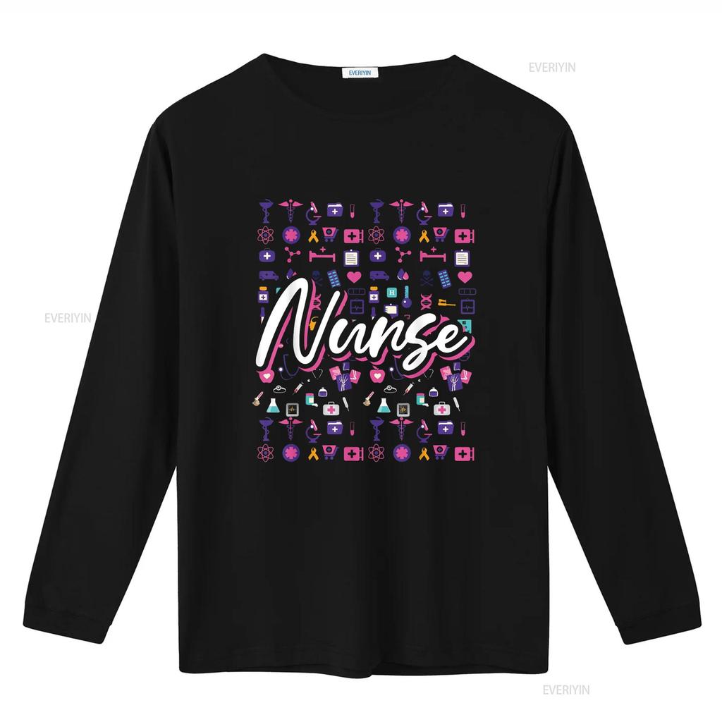 Nurse T Shirt Vintage Washed Slightly Homme Top For Everyday Wear Fashion Streetwear Stylish Graphic Unisex Breathable Soft
